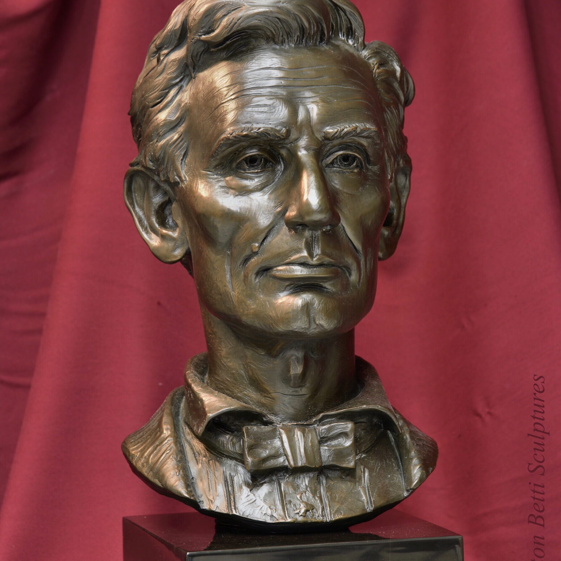 Abraham Lincoln bronze portrait bust, Sutton Betti sculptures